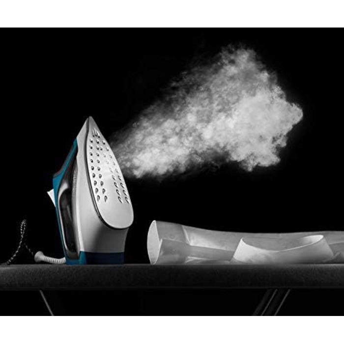 Праска Rowenta Effective з парою, 2200 Вт, 110 гр/хв, нержавіюча сталь, блакитна