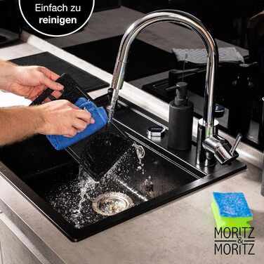 Набір дерев'яних обробних дощок Moritz & Moritz з гранітним дизайном, 25 x 15 см, BPA free, для сніданку, гігієнічний, придатний для миття в посудомийній машині (4 шт.)