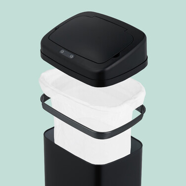 Relaxdays Black Sensor Trash Can