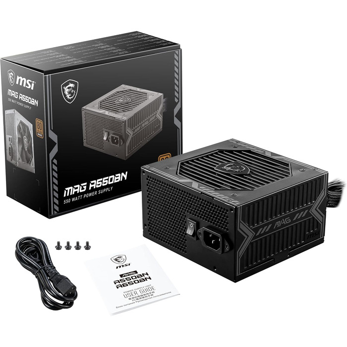 Блок живлення MSI MPG A1000G PCIE5 1000W, 80 Plus Gold, ATX 3.0, PCIe 5.0, повністю модульний