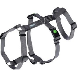 Шлейка для собак Kerbl Pet Panikgeschirr, сіра, для тривожних собак, регульована, ширина ременя 20 мм, обхват шиї 38-52 см, обхват грудей 55-74 см
