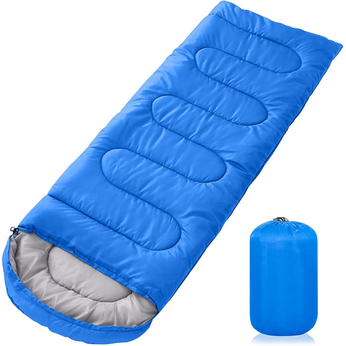 Сплячий мішок 3-4 сезони - 220 x 85 см, вологостійкий, легкий, для кемпінгу та подорожей