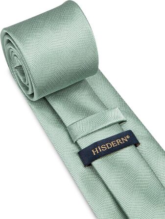 Кравка для чоловіків HISDERN: класична краватка з нагрудним хустиком, формальний стиль, елегантна, для бізнесу та вечірок, однорозмірна, салатовий
