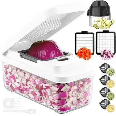 Набір для нарізки овочів 6 в 1: спіралі, кубики, слайси. Набір для нарізки овочів, фруктів та зелені