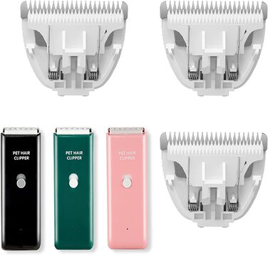 Професійна машинка для стрижки собак та котів, акумуляторна, бездротова, набір лез (3 шт.), стандартна