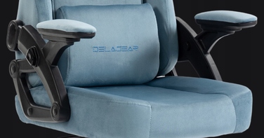 Ігрове крісло Delagear G 450, синій/сірий, тканина