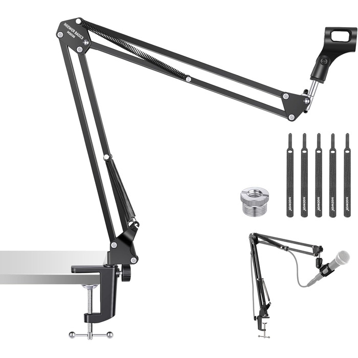 Кріплення для мікрофону Neewer MS006 – Шарнірний мікрофонний стійка з кріпленням 3/8' - 5/8' для Blue Yeti, Snowball, Quadcast та інших мікрофонів (до 1.5кг)