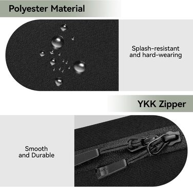 Органайзер для кабелів SIMTOP: компактний кейс для аксесуарів, SD-карт, Powerbank, ідеальний для подорожей, офісу та фотографії, зелений (чорний)