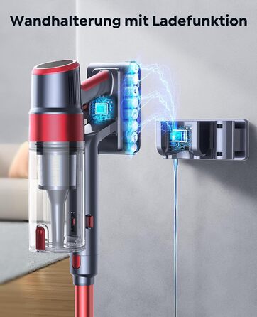 Бездротовий акумуляторний пилосос SunSare 50KPa/600W з автоматичним режимом, док-станцією та сенсорним екраном