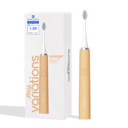 Електрична зубна щітка My Variations: акумуляторна, 5 режимів чищення, таймер 2 хв, чорний/помаранчевий колір