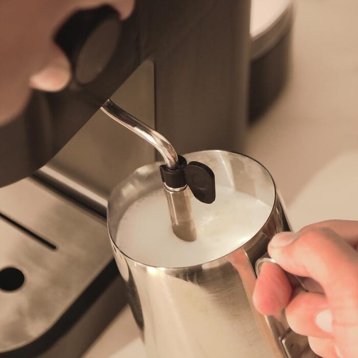 Cecotec Espressomaschine Espresso and Cappuccino Cafelizzia 790 Steel Pro. 1350W, Manometer, Thermoblock system, 20 Bar pressure, automatic mode for 1-2 coffees, swivel steam wand, 1.2L, stainless steel (Black | Fast, Without Manometer)