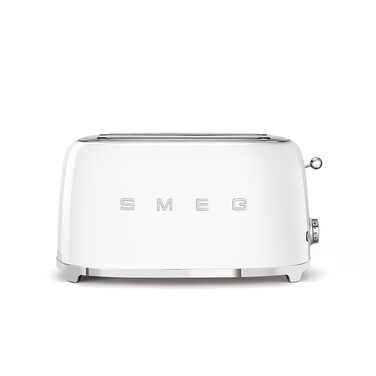 Тостер Smeg TSF02PBEU: 2 слоти, 4 тости, 6 рівнів підсмажування, функції розморожування та підігріву багелів, знімний піддон, 1500W, пастельно-блакитний