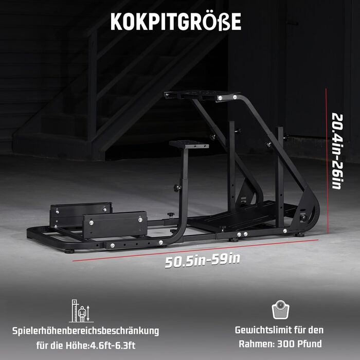 Ігровий кокпіт-симулятор Dardoo для керма та педалей Logitech та Thrustmaster
