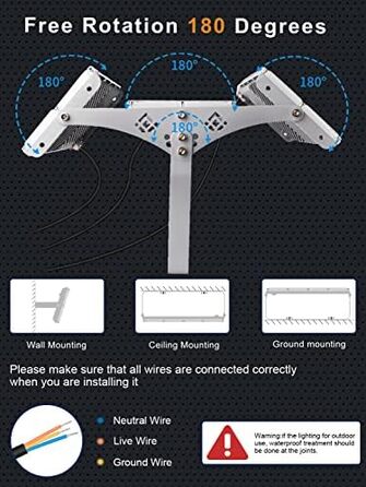 Ankishi LED Floodlight Outdoor, IP65 Waterproof, Super Bright 6500K Cool White Outdoor Light, 30000LM Outdoor Floodlight Spotlight for Sports Field, Garage, Garden, Backyard (Cool White, 4 PACK 300W)