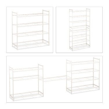 Relaxdays Stackable Shoe Rack, 4 Tiers