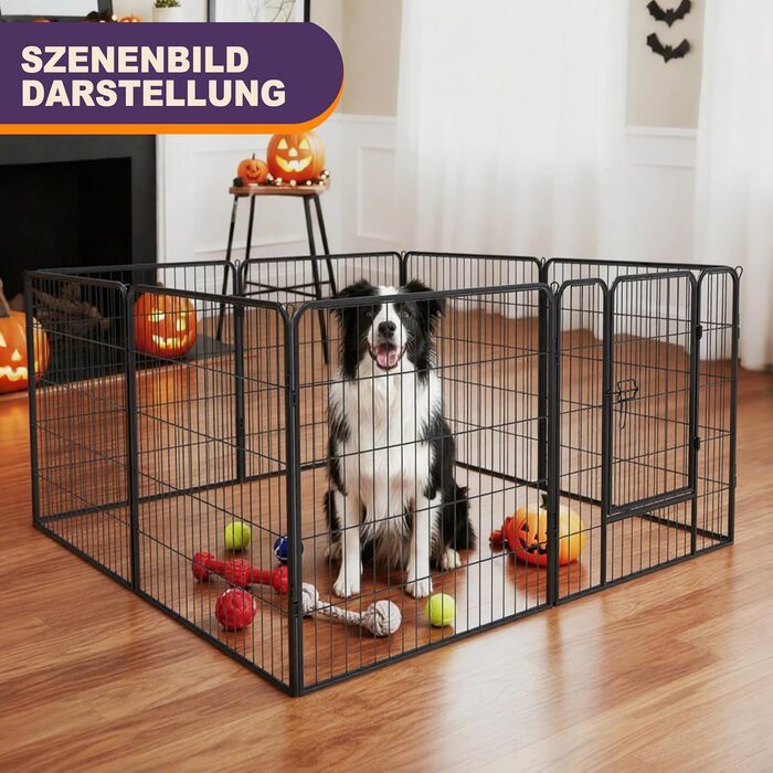 Вольєр для цуценят, 60 см, для дому та вулиці, 8 штук (80W x 80H)