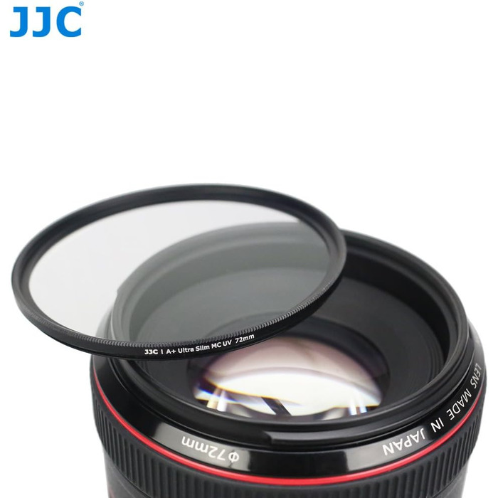 Фільтр JJC UV, 49 мм, ультратонкий, багатошарове покриття, захист від УФ, для об'єктивів Canon Sony DSLR з різьбою 49 мм (сріблястий)