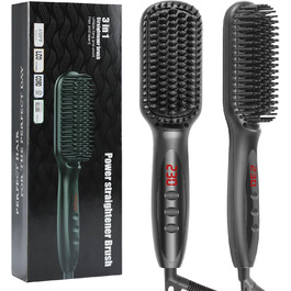 Електрична гребінця-випрямляч для бороди та волосся Aischens 2-в-1 з LCD-дисплеєм (120-230°C)