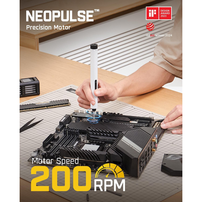 Акумуляторний шуруповерт Fanttik E1 MAX, 50 в 1, прецизійний набір з магнітом, 2 швидкості, для ремонту iPhone, ноутбуків, окулярів