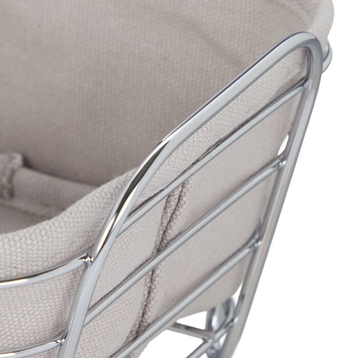 Relaxdays Bread Box Metal with Fabric Insert