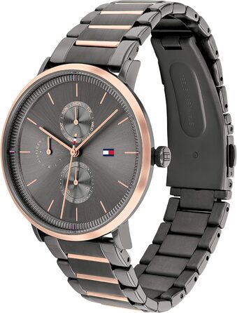Годинник Tommy Hilfiger для жінок: кварц, 3 додаткові циферблати, водостійкий (3ATM), ремінець з шкіри або нержавіючої сталі (з плетеною або сітчастою конструкцією), колір – «Gunmetal Gray»