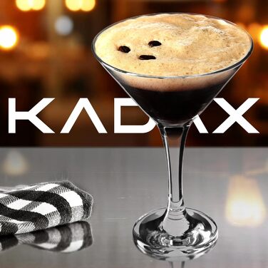 Бокали для коктейлів KADAX Martinigläser 175 мл (6 шт) - скляні бокали для мартіні, лонг дринків, вечірок - міцне скло, можна мити в посудомийній машині