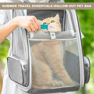 Рюкзак-переноска для кота/собаки, 40x32x28 см, сірий. Ідеально для тварин до 5 кг