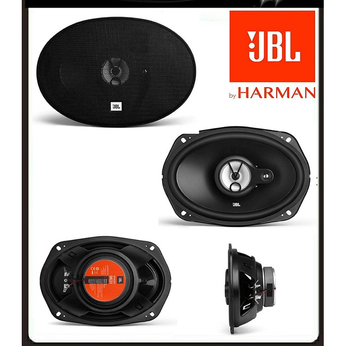 Автомобільні акустичні колонки JBL Stage1 9631, 3-смугові, 300 Вт, 16,5x23 см (6x9 дюймів), чорні, Harman Kardon, Hi-Fi звук