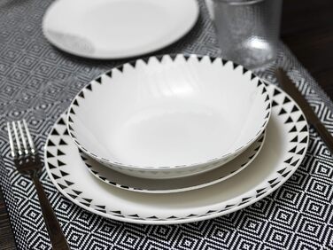 Сервіз Tognana Graphic, 18 предметів, для 6 осіб, порцеляна, білий