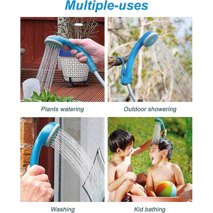 Innhom Портативний душ для кемпінгу, електричний, перезаряджається, для відпочинку на природі