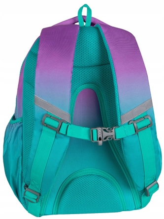 Багатофункціональний шкільний рюкзак CoolPack, фіолетово-зелений, 21 л