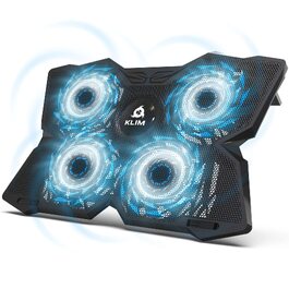 Охолоджувач для ноутбука KLIM Wind: потужна підставка з 4 вентиляторами для PC, Notebook та PS4, колір Teal