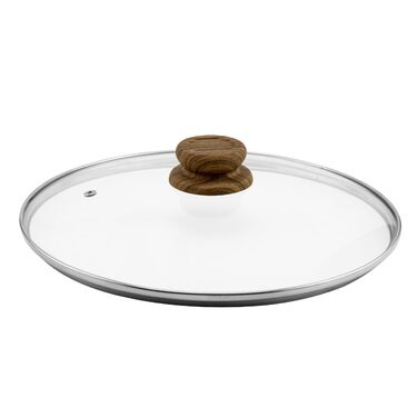 Сковорода Livington Copper & Stone 28 см з кришкою - індукційна, антипригарна, для всіх плит. Сковорода для смаження без олії