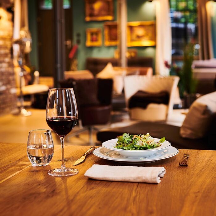 Mäser Nola: Сервіз для 6 осіб, 12 предметів, сучасний дизайн, білий з чорним обідком. Комплект тарілок (вечірній, суповий)