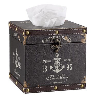 Стильний дерев'яний тримач для серветок BTSKY, ретро дизайн, для дому та офісу, коричневий