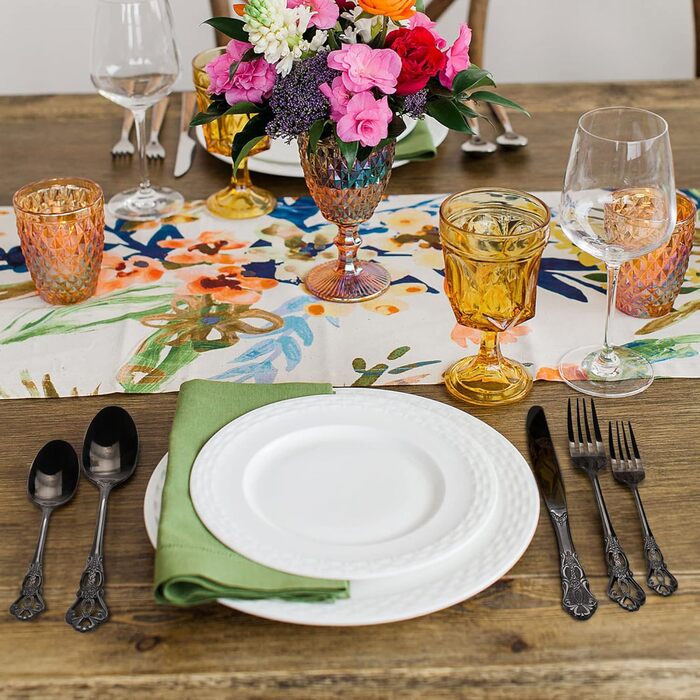 Набір столових приборів 20 предметів, чорний, нержавіюча сталь, Vintage Palast - для 4 осіб, полірований, для посудомийної машини