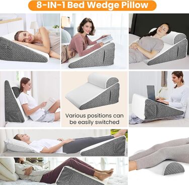 Подушки для читання та відпочинку: м'які подушки з memory foam для ліжка та дивану, підтримка спини, шиї та ніг