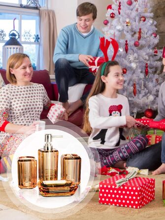 Набір аксесуарів для ванної кімнати, 4 шт. Акриловий набір для ванної: дозатор для лосьйону, стакан, тримач для зубних щіток, мильниця. Сучасний декор для ванної кімнати.