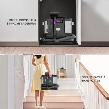 Пилосос для чищення м'яких меблів Nassauger 450W 12kPa: миючий пилосос для килимів, диванів, автокрісел