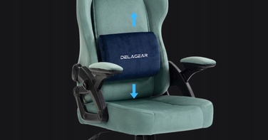Ігрове крісло Delagear G 450, зелене, тканинне