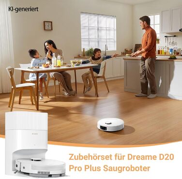 Комплект аксесуарів Dreame L10s Ultra Gen 3/X40 Ultra/X40 Master/Mova P50 Pro/P10 (32 шт): 2 головні щітки, 4 фільтри, 6 серветок для вологого прибирання, 6 бічних щіток, 6 мішків для пилу (сумісний з Dreame D20 Pro Plus)