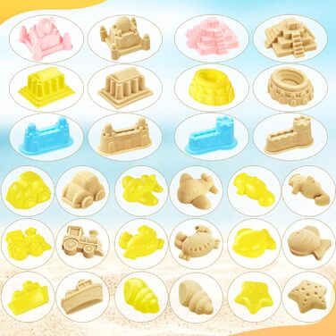 UPDOKIT Magic Sand for Kids, Kinetic Sand with 1 KG of Sand, Construction Vehicle and Accessories for Boys and Girls Ages 3, 4, 5, 6, 7+ Years Old