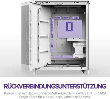 NZXT H9 Flow 2025: Корпус ПК Mid-Tower з покращеною вентиляцією, велика двокамерна конструкція, 3 x 140мм та 1 x 120мм вентилятори, підтримка радіатора 420мм, загартоване скло, підтримка Back-Connect, RGB підсвітка