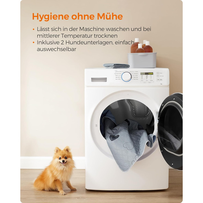 Підстилка для собак Feandrea, 2 шт., 122 x 91 см, XL, сіра, витривала, не слизька, супер вбираюча, PTD036G01