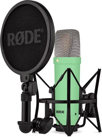 Мікрофон RØDE NT1 Signature Series – конденсаторний, велика мембрана, зі штативом, поп-фільтром та XLR-кабелем для запису вокалу, музики, стрімінгу та подкастів