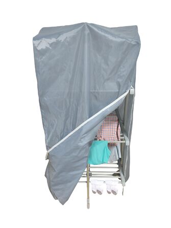 Сушарка для білизни Daewoo HEA1874 розкладна, портативна, електрична, біла, з алюмінієвими крилами (3-ярусна)