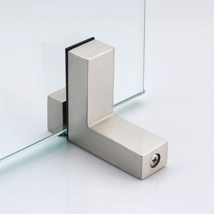 KES Shower Shelf for Hanging, Bathroom Shelf, Wall Shelf, Shower Glass Shelf, 8mm Shower Shelf, Bathroom Shelf, Tempered Glass with Shelf Support 60cm Brushed Nickel, BGS3201S60-2