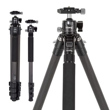 Легкий компактний штатив SmallRig 4060 з карбонового волокна, знімним моноподом та 360° кульковою головою, навантаження до 10 кг