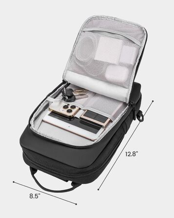 Чоловіча та жіноча сумка через плече Soulgo EDC, компактна, водонепроникна, для планшету 11 дюймів (iPad), чорна