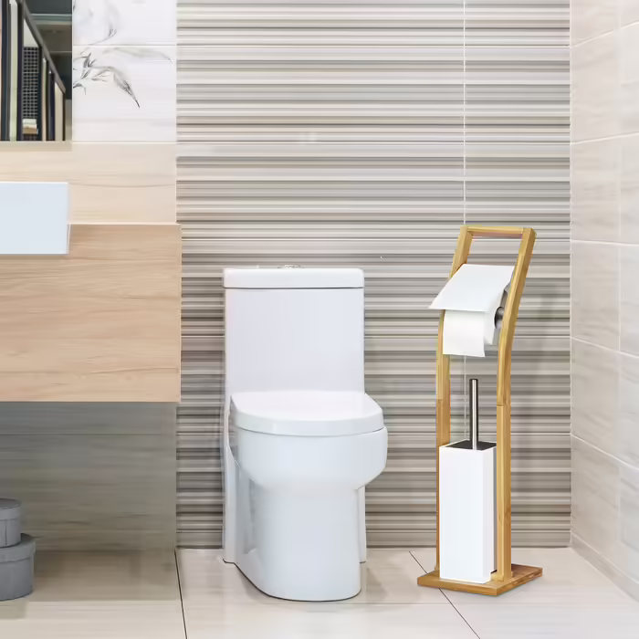 Relaxdays Toilet Set Bamboo